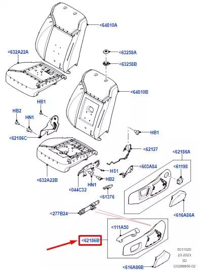 LR161675 - KOLTUK YAN BAKALİTİ SAĞ(DİSCO/5/RRS ) - Land Rover