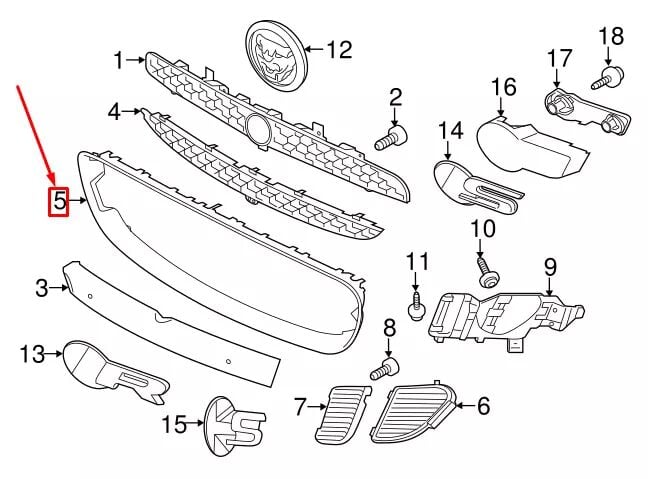T2R3563 - ÖN PANJUR ÇERÇEVESİ (F-TYPE) - Jaguar