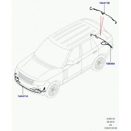 LR064005 - ÖN PARK SENSÖR TESİSATI FA>3.0L V6 (VOGUE) - Land Rover