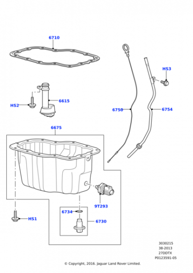 1380883 - YAĞ SEVİYE GÖSTERGE TÜPÜ (SPORT/DİSC.S3) - Land Rover