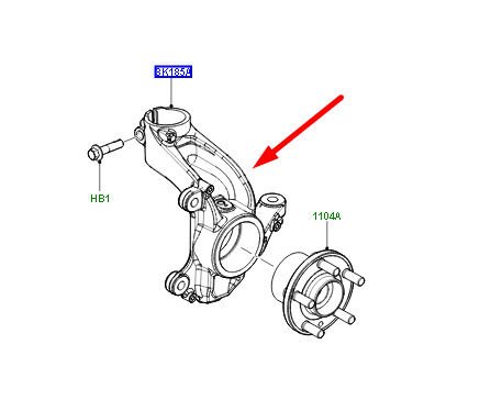 LR006859 - ÖN AKS TAŞIYICI SOL (2.2) - Land Rover
