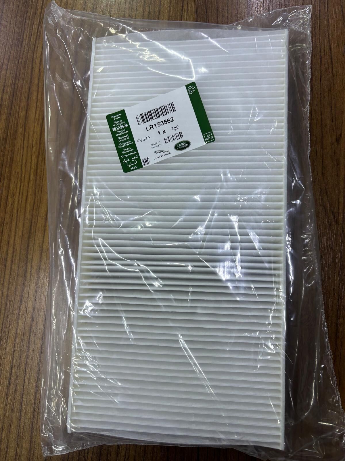 LR153562 - POLEN FİLTRESİ DIŞ (NEW VOGUE 22>) - Land Rover