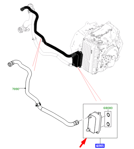 LR086284 - ŞANZIMAN YAĞ SOĞUTUCUSU (DİSC.SPORT/NEW EVOQUE) - Land Rover