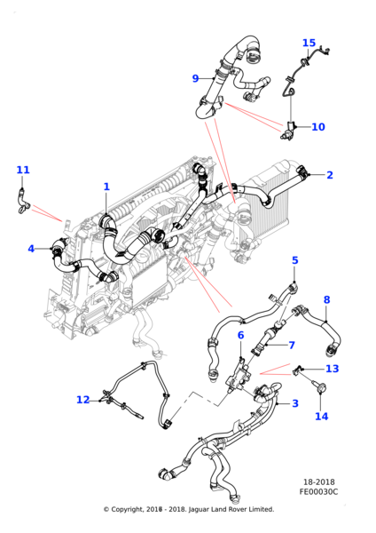T2H20159 - RADYATÖR HORTUMU (XE/ALL NEW XF) - Eurospare