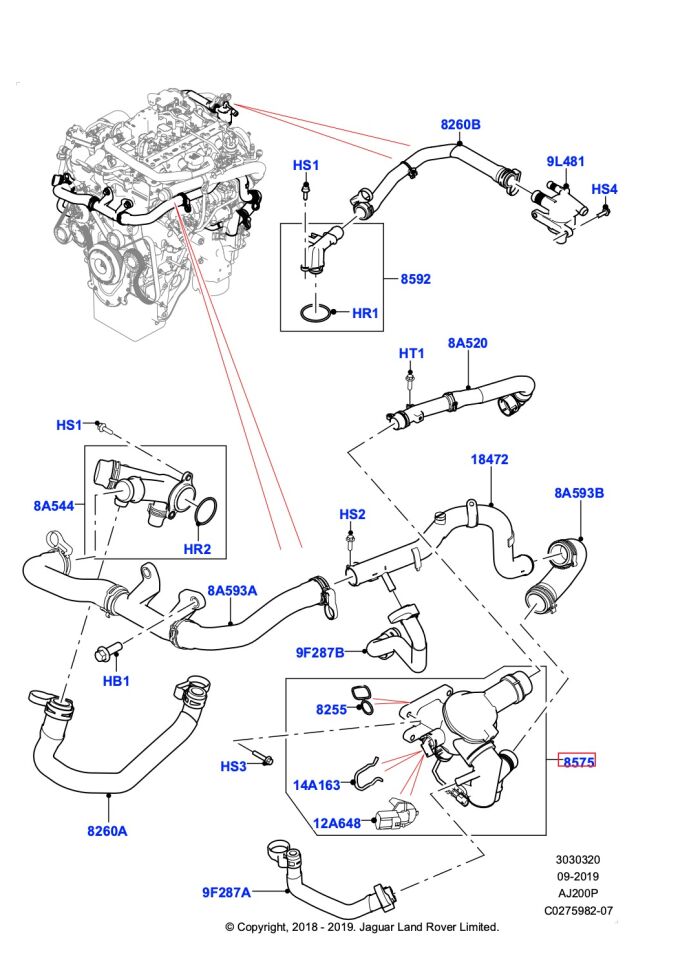LR106640R - TERMOSTAT (2.0L RRS/HİBRİT) - OSSCA