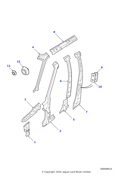 ALR8390 - ÖN PODYA ÜST SACI-SAĞ RR 1995 - Land Rover