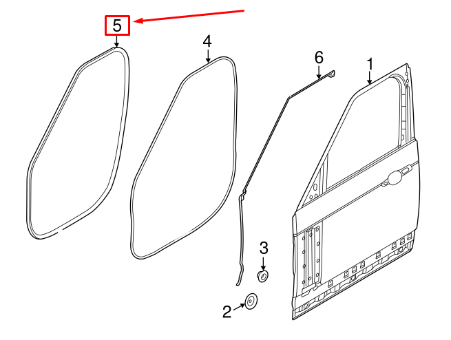LR034097 - ÖN KAPI BODY LASTİK (3.0L V6/VOGUE) - Land Rover
