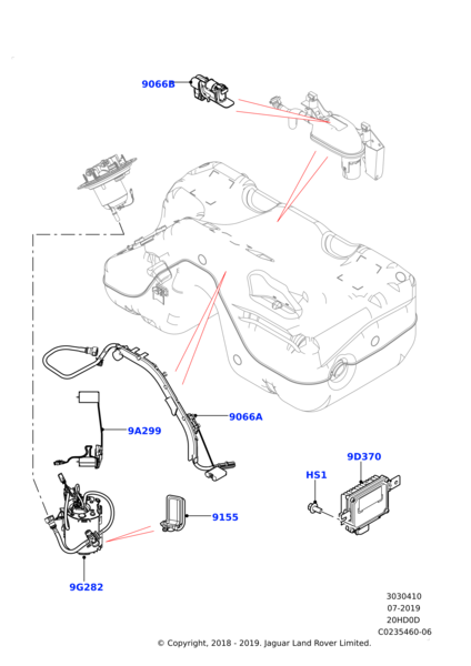 LR057236 - YAKIT POMPASI CH/DH (2.0L/EVOQUE) - Land Rover