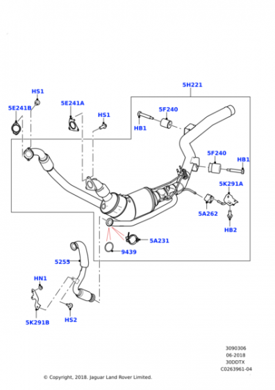LR075621 - PARTİKÜL FİLTRE KOMPLE (VOGUE/SPORT) - Land Rover