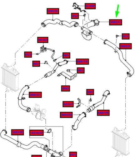LR117093 - HAVA BASINÇ HORTUMU (3.0L V6) - Land Rover