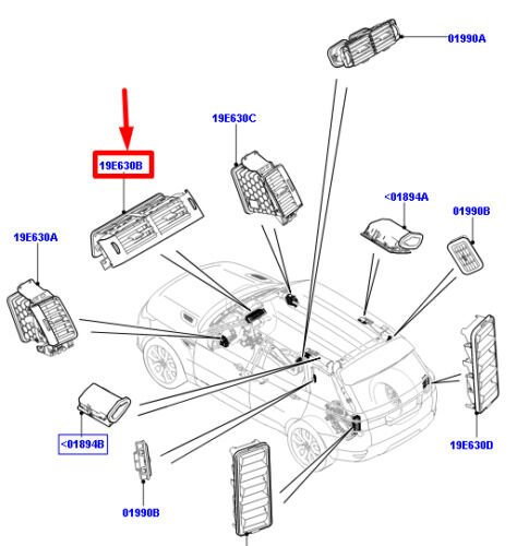 LR118860 - TORPİDO HAVALANDIRMASI-ORTA JA (RRS 2020) - Land Rover