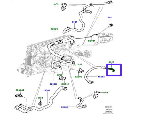 LR025015 - GERİ DÖNÜŞ HORTUMU BY PASS (EVOQUE) - Land Rover