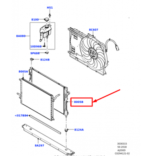 LR117684 - YARDIMCI RADYATÖR 1.5 AJ20P3 (NEW EVOQUE) - Land Rover