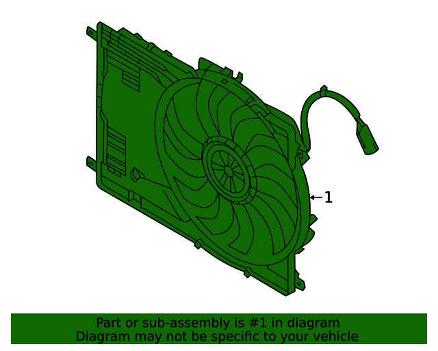 LR144530 - FAN KOMPLE 1.5L AJ20P3 (NEW EVOQUE) - Land Rover
