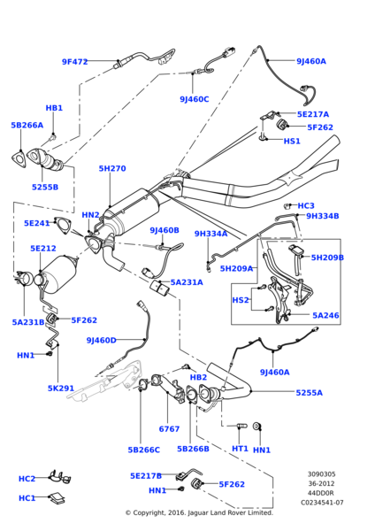 LR022602 - PARTEKÜL FİLTRESİ (4.4L V8) - Land Rover