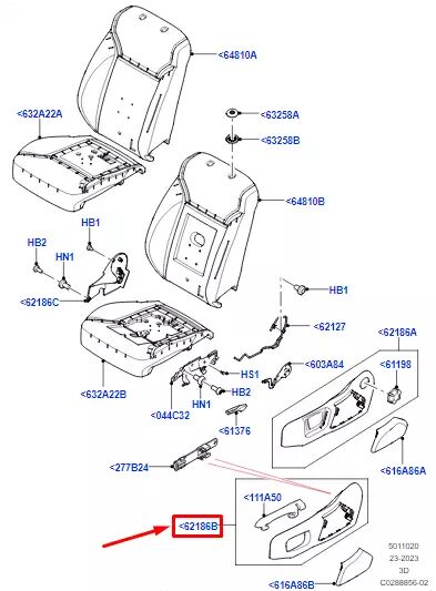 LR161675 - KOLTUK YAN BAKALİTİ SAĞ(DİSCO/5/RRS ) - Land Rover