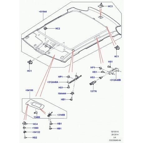 LR027710 - GÜNEŞLİK AYAK PULU(EVOQUE) - Land Rover