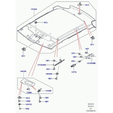LR027710 - GÜNEŞLİK AYAK PULU(EVOQUE) - Land Rover