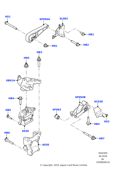 LR128145 - MOTOR TAKOZ BURCU (NEW EVOQUE/DİSC.SPORT) - Land Rover