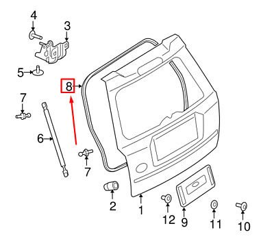 LR044663 - ARKA BAGAJ LASTİĞİ (FREEL.2) - Land Rover