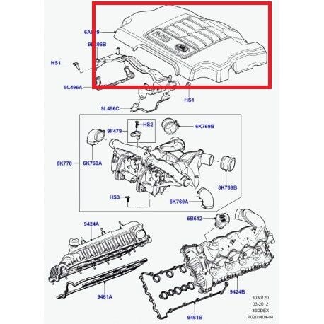 LR012682 - MOTOR ÜST KAPAK 3.6 (VOGUE) - Land Rover
