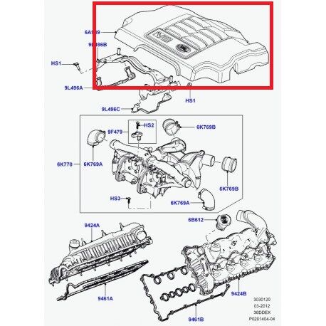 LR012682 - MOTOR ÜST KAPAK 3.6 (VOGUE) - Land Rover