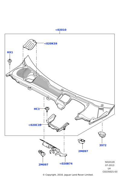 LR024316G - AKÜ KAPAK KLİPSİ (EVOQUE/VOGUE) - LIMA SPARE