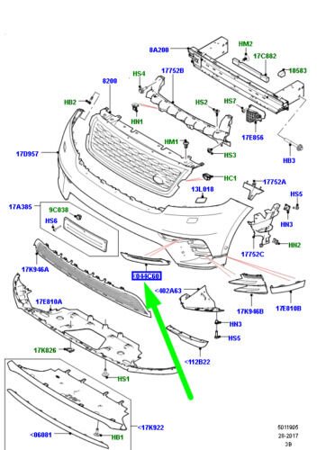 LR136386 - ÖN SİS FAR KAPAĞI SAĞ (VELAR) - Land Rover