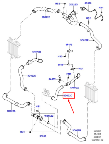 LR056337 - SHUT OFF VALF HORTUM (4.4L V8) - Land Rover