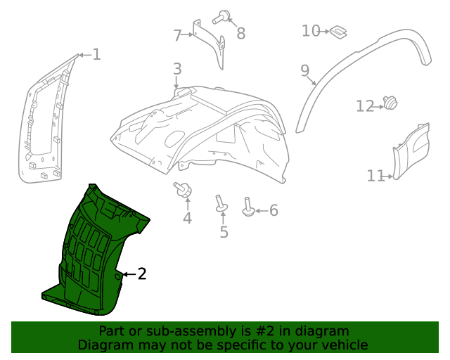 LR129840 - ÖN ÇAMURLUK DAVLUMBAZI ÖN SOL (NEW DEF.) - Land Rover