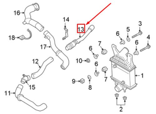 LR109965 - TURBO HORTUMU ÇIKIŞ(3.0L/2015) - Land Rover