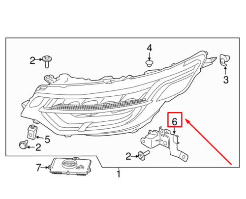 LR086096 - ÖN FAR ALT BRAKETİ SAĞ (DİSC.S5) - Land Rover