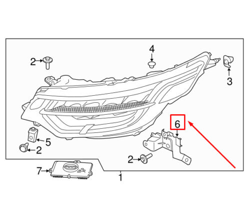 LR086097 - ÖN FAR ALT BRAKETİ SOL (DİSC.S5) - Land Rover
