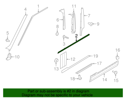 LR154904 - ÖN KAPI CAM ÇITASI SOL 3.0L V6 - Land Rover