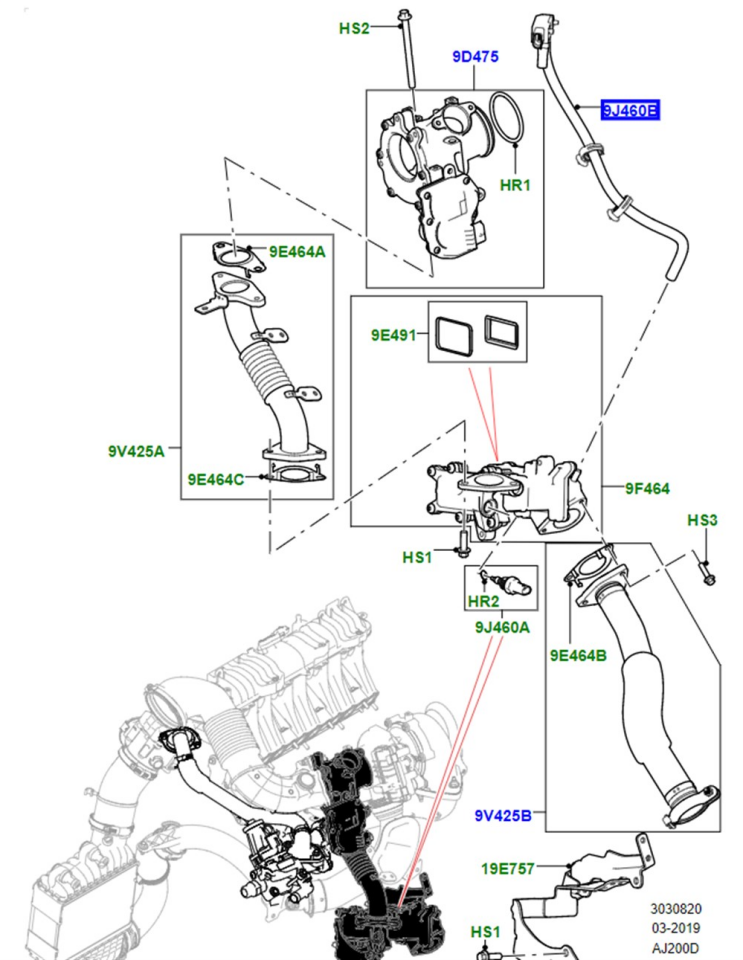 LR108955 - EGR SENSÖRÜ 2.0L (DİSCO/5) - Land Rover