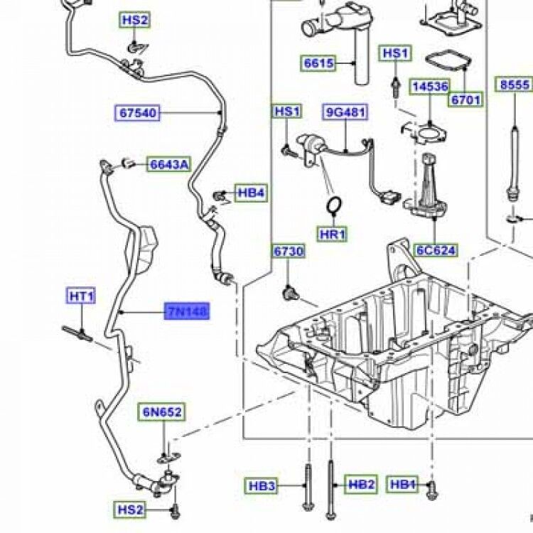 LR052353 - YAĞ KARTER BORUSU (NWD/4/RRS 3.0 DZ) - Land Rover