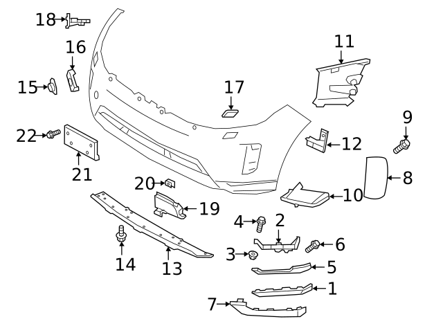 LR120586 - ÖN TAMPON ALT KAŞI SOL (NEW EVOQUE) - Land Rover