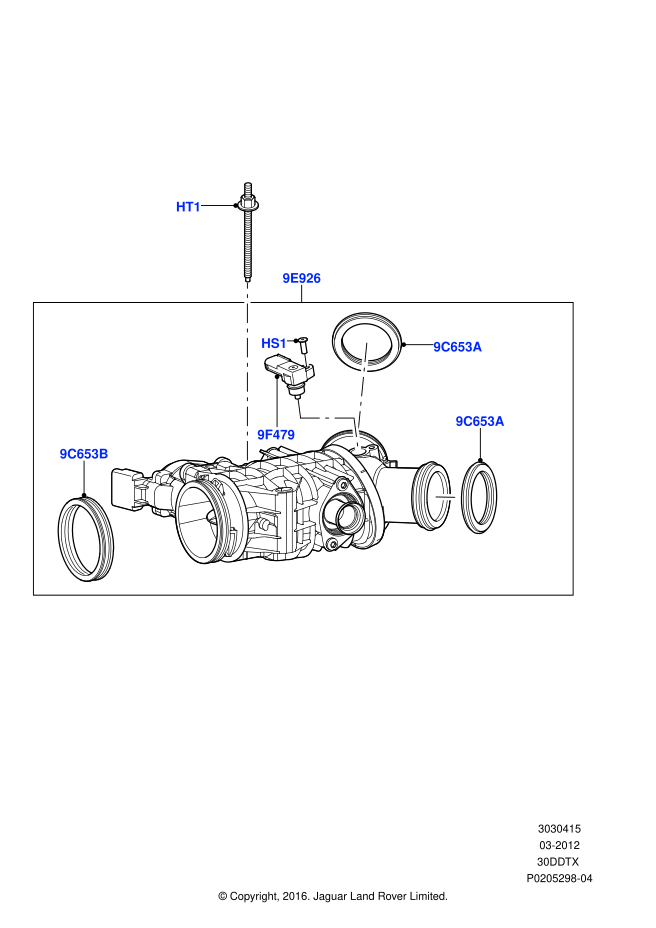 LR061958 - GAZ KELEBEĞİ 3.0 DZL. GEN2 (DİSC.S4-5/SPORT/VOGUE) - Land Rover