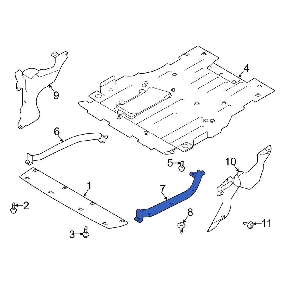 LR135814 - ALT MUHAFAZA DEMİRİ SOL (NEW EVOQUE) - Land Rover