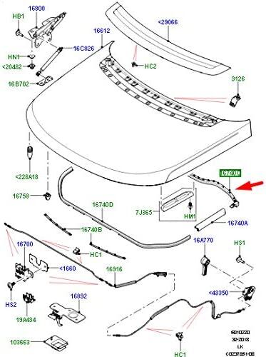 LR034449 - KAPUT LASTİĞİ ARKA (3.0L V6) - Land Rover