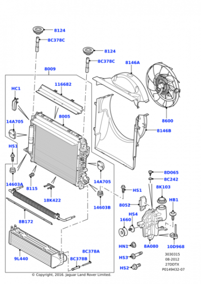 PYT500020 - İNTERCOOLER PİM İÇ(2.7/NWD3/4) - Land Rover