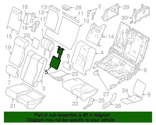 LR034632 - KOLTUK HAVA KANAL 3.0L (SPORT/VOGUE) - Land Rover