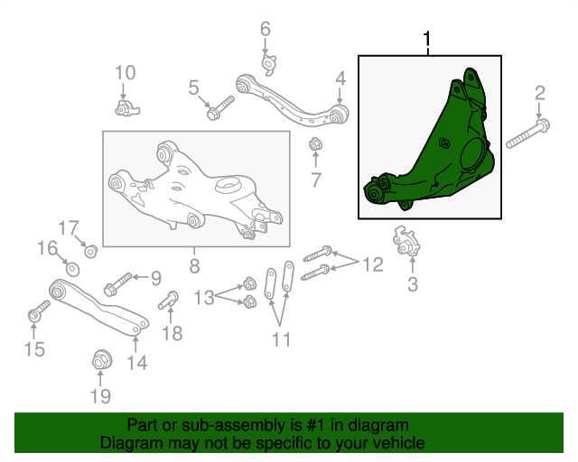 LR038551 - ARKA TAŞIYICI SOL 3.0 V6 DZL (VOGUE) - Land Rover