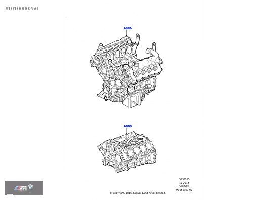 1418829 - MOTOR BLOK/YARIM (3.6L V8) - Land Rover
