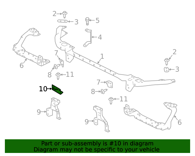 LR092799 - ÖN PANEL TUTUCU BRAKETİ SOL (VELAR) - Land Rover