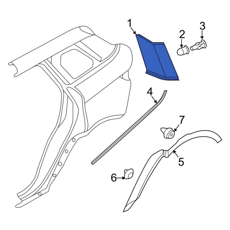 LR050761 - ARKA KÖŞE KAPLAMA SAĞ (EVOQUE) - Land Rover