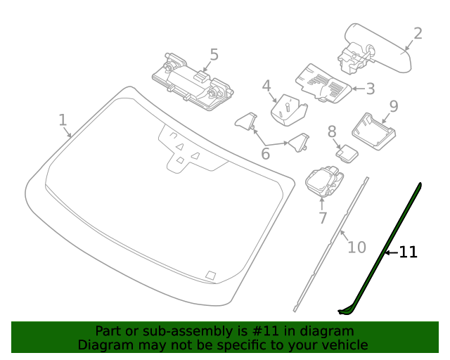 LR061135 - ÖN CAM ÇITASI SAĞ (DİSC.SPORT) - Land Rover