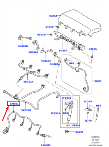 LR001303 - ISITMA BUJİ TESİSATI 2.2 DZL. (EVOQUE/FREEL.2) - Land Rover