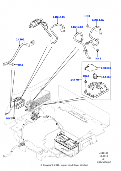 LR107814 - AKÜ KABLOSU ( VELAR ) - Land Rover