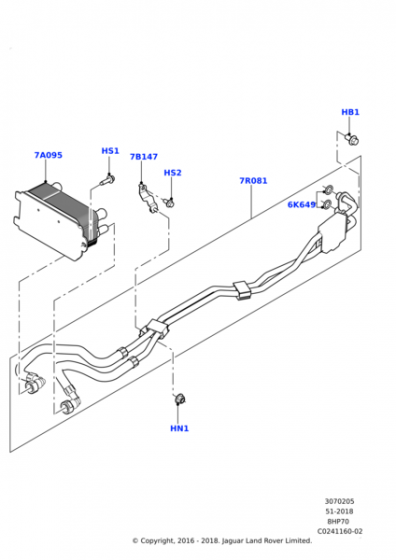 LR080116 - ŞANZIMAN YAĞ SOĞUTUCU BORUSU (3.0L V6) - Land Rover